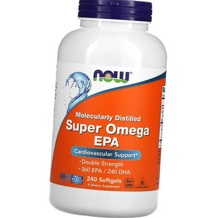 Жирні кислоти Омега 3 NOW Super Omega EPA 240 капс риб'ячий жир, фото 2