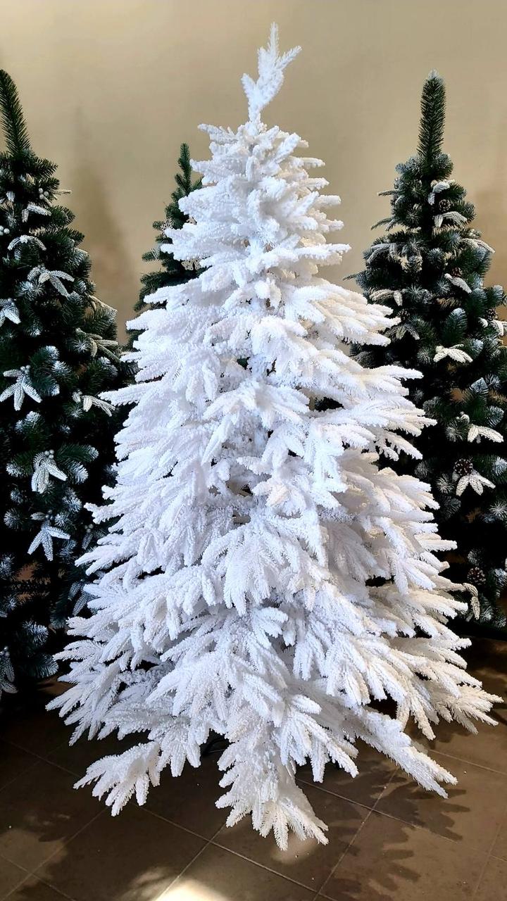 Штучна засніжена лита ялинка 1.80 м, фото 1