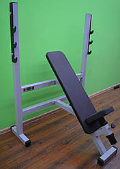 Лавка для жиму під кутом вгору Професійна серія Стійки, лавки для жиму і присідань