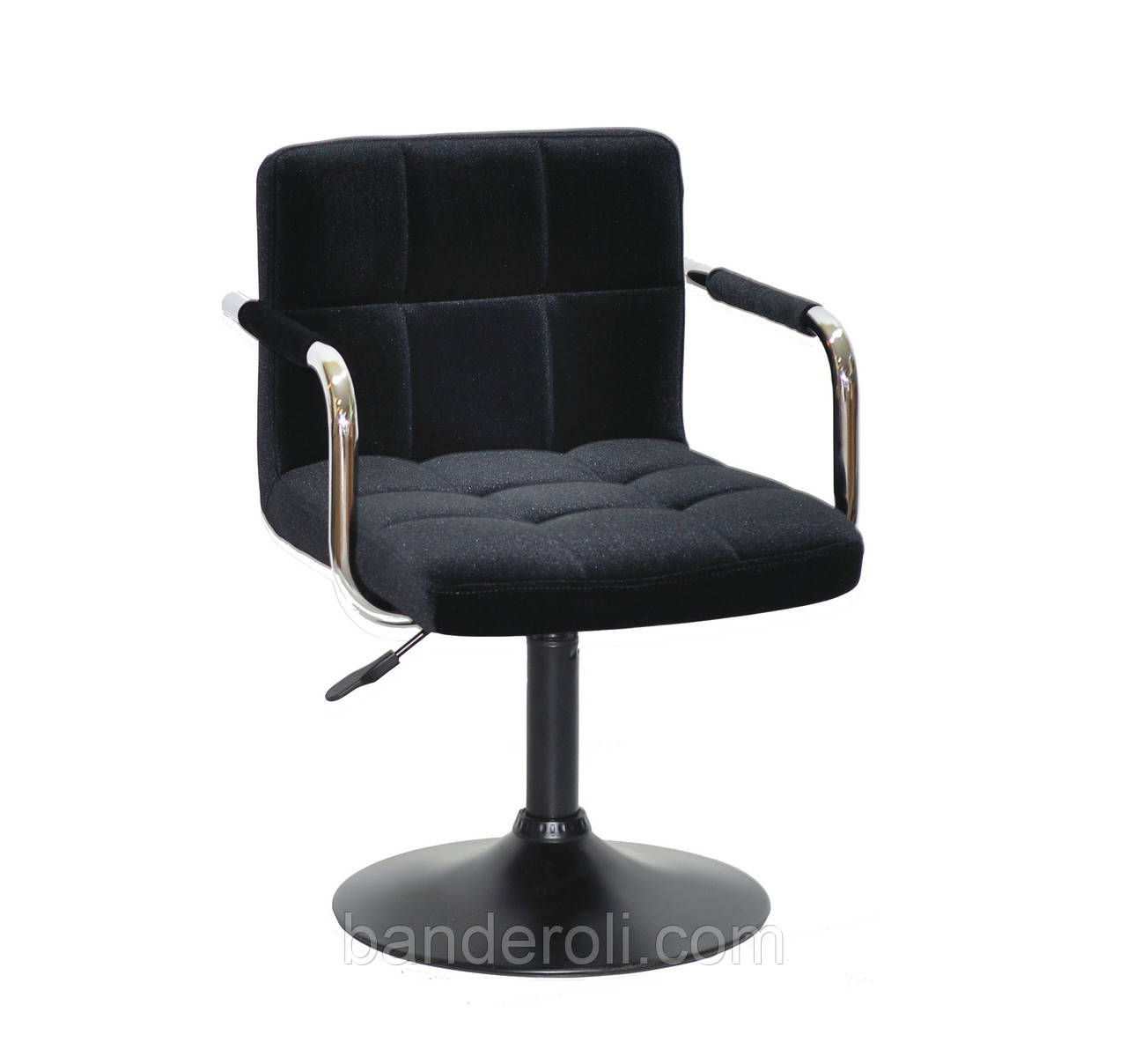 КРІСЛО ARNO - ARM CH-BASE оксамит чорний В-1011, фото 1