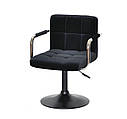КРІСЛО ARNO - ARM CH-BASE оксамит чорний В-1011, фото 2