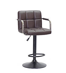 Барне крісло Arno Arm BAR BK-Base коричневий екокожа з підніжкою і підлокітниками, з регулюванням висоти