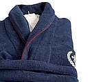 Чоловічий махровий халат з тапочками Maison D'or Seymour Navy бавовна розмір S (46) синій, фото 4