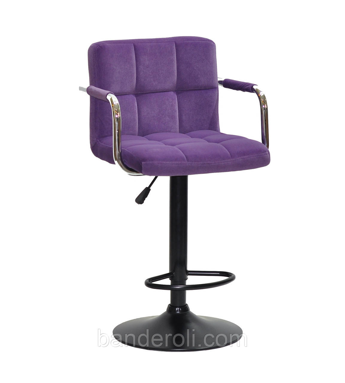 Барне крісло Arno Arm BAR BK-Base пурпуровий оксамит В-1003 з підніжкою, підлокітниками, з регулюванням висоти, фото 1