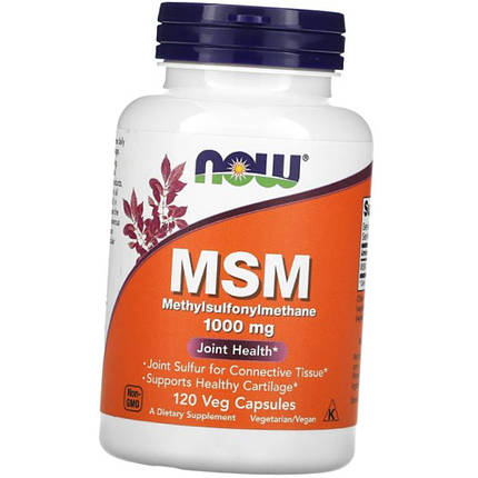 Для суглобів і зв'язок NOW MSM 1000mg 120 капс, фото 2