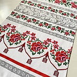 Весільний рушник український з трояндами 42х150 см, фото 2