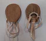 Получешки (носочки) для гімнастики і танців, шкіряні, довжина устілки 17-27 см, бежеві, фото 2
