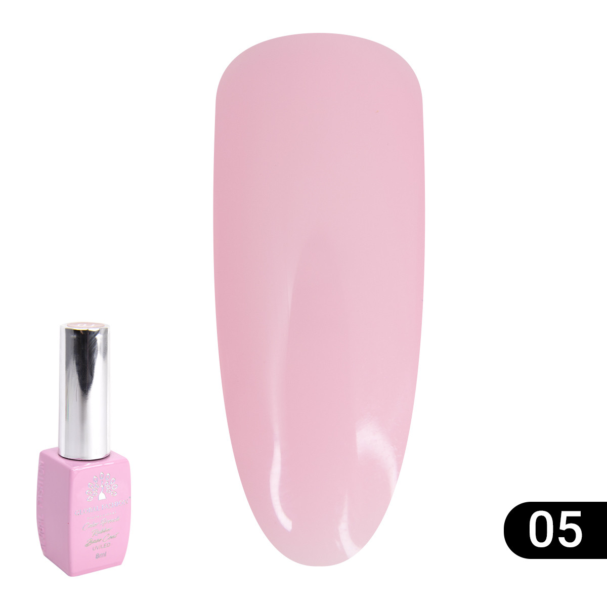 Кольорова френч база для гелю лаку GLOBAL FASHION, Color French Base 8ml No5