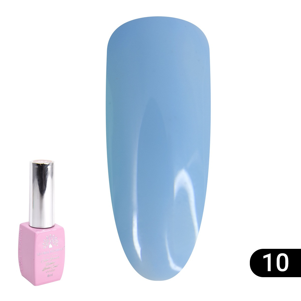 Кольорова френч база для гелю лаку GLOBAL FASHION, Color French Base 8ml No10