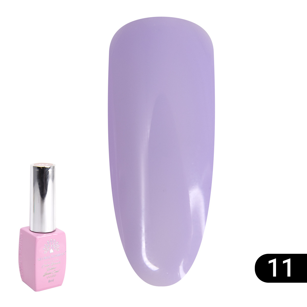Кольорова френч база для гелю лаку GLOBAL FASHION, Color French Base 8ml No11
