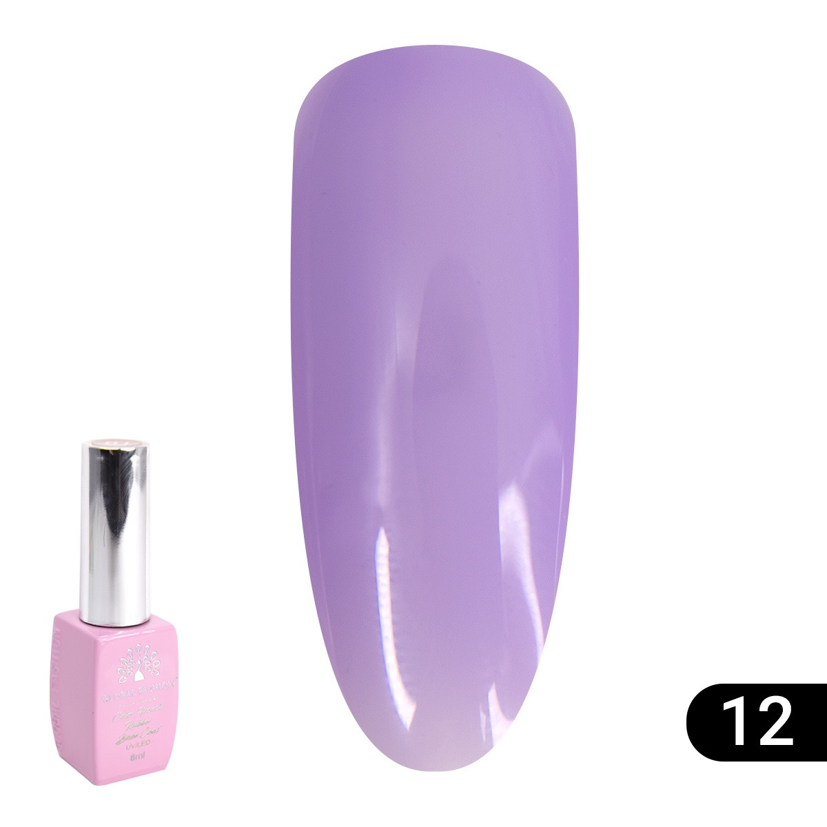 Кольорова френч база для гелю лаку GLOBAL FASHION, Color French Base 8ml No12
