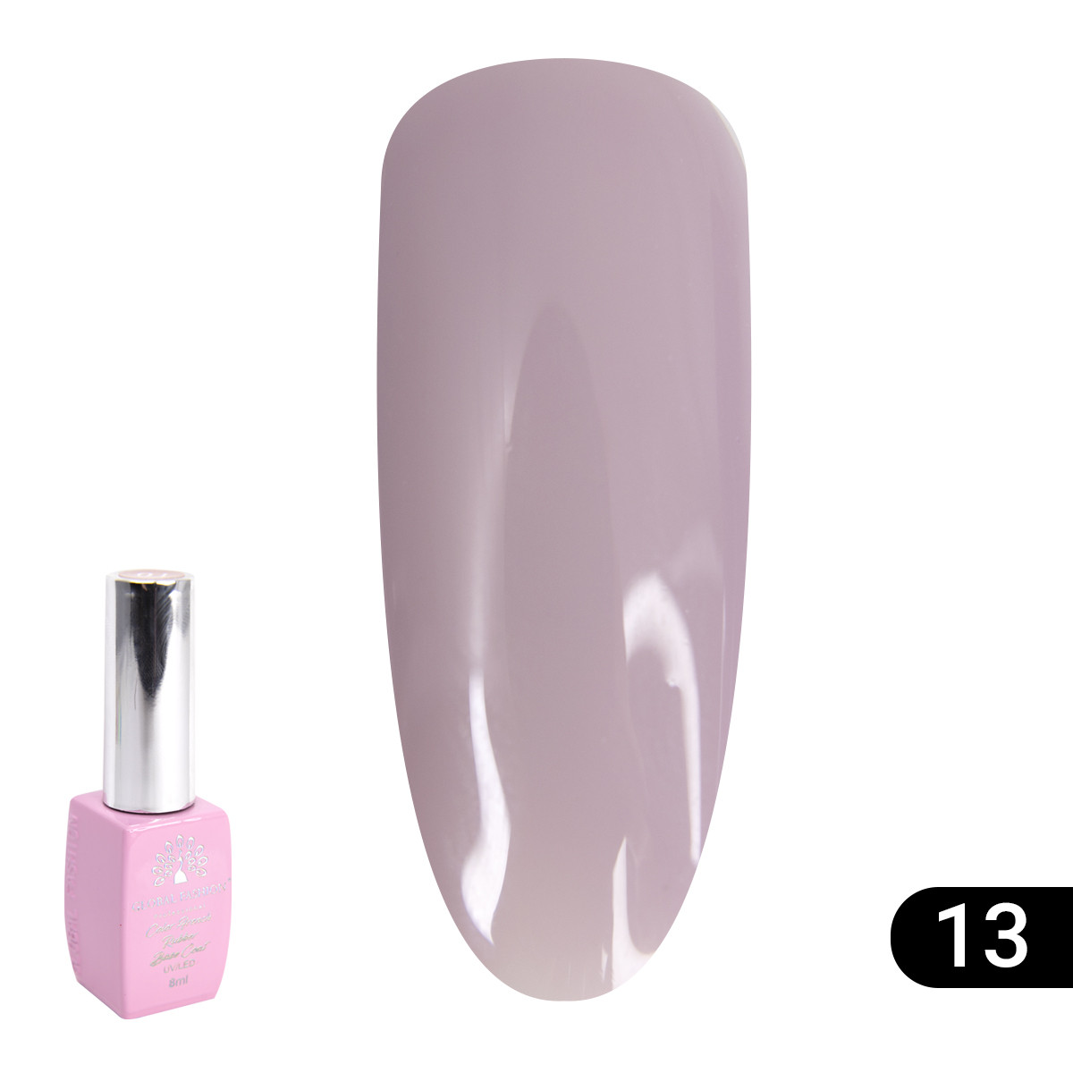 Кольорова френч база для гелю лаку GLOBAL FASHION, Color French Base 8ml No13