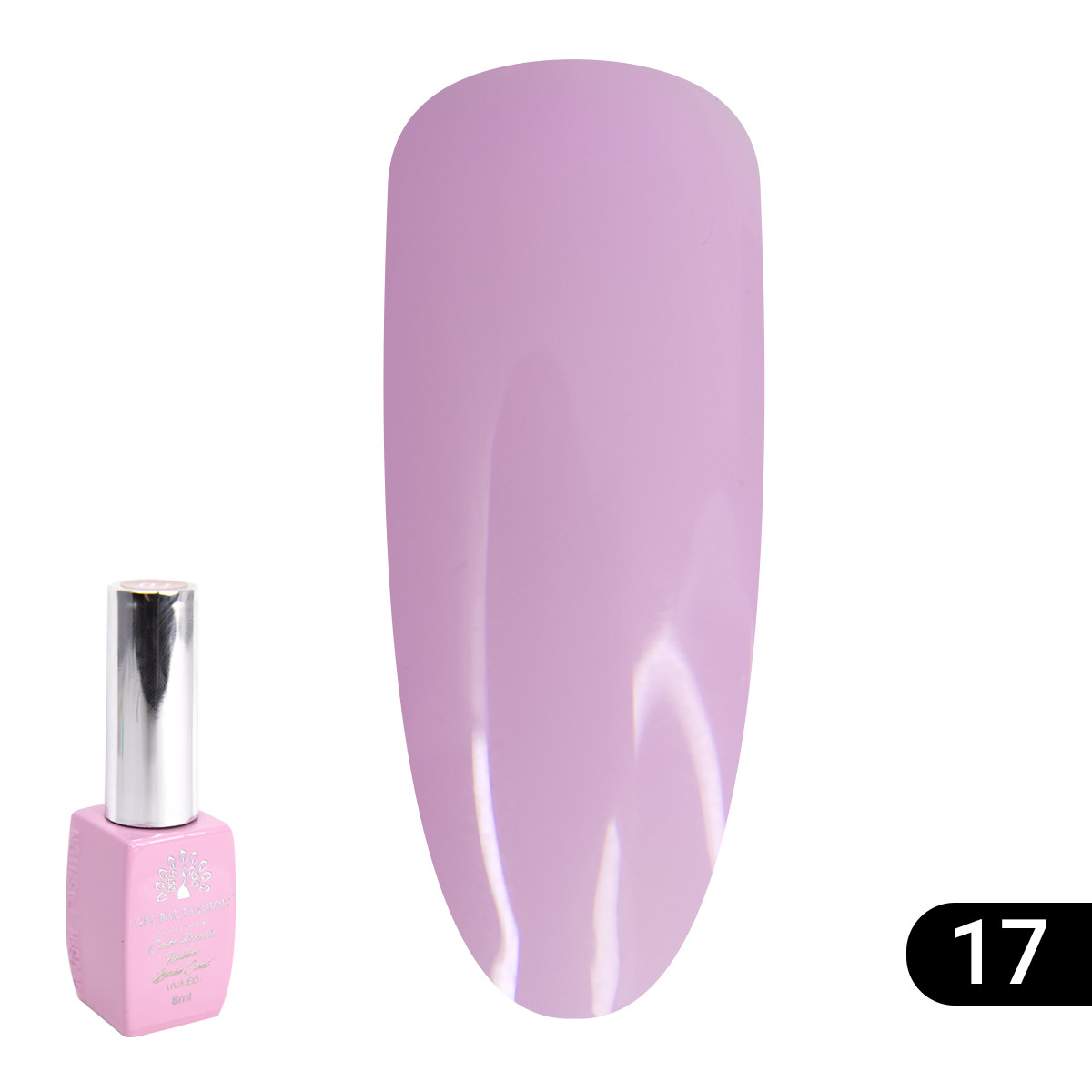 Кольорова френч база для гелю лаку GLOBAL FASHION, Color French Base 8ml No17