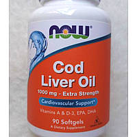 Масло печени трески NOW Foods Cod Liver Oil 90 гелевых капсул
