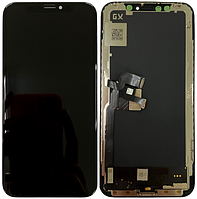 Дисплей модуль тачскрин iPhone X чорний OLED OEM чудовий Hard GX NEW