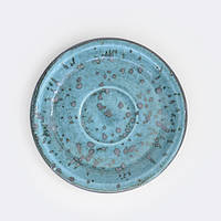 Упаковка 24 шт. Блюдо бирюзовое 14 см, Тиффаны бирюза (Manna Ceramics) 4023-17