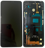 Дисплей модуль тачскрин LG G710 G7 ThinQ черный оригинал в рамке New Aurora Black