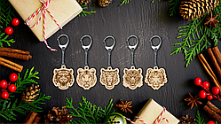 Брелоки новорічні з тигром 10 шт.