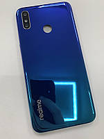 Задняя крышка Realme 3 синяя Radiant Blue оригинал + стекло камеры