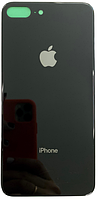 Задняя крышка iPhone 8 Plus черная Space Gray с маленькими отверстиями под окна камер OEM отличный