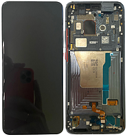 Дисплей-модуль тачскрин Xiaomi Poco F2 Pro/Redmi K30 Pro чорний OLED у рамці сірого кольору Cyber Gray