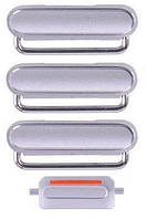 Комплект боковых кнопок iPhone 6S Plus серебристый полный комплект 4