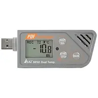 Логгер температуры (USB, 2 канала, с выносным зондом) AZ-88161