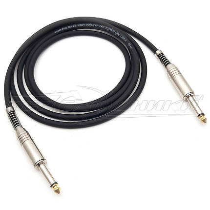 Кабель jack 6.3 mm to jack 6.3 mm (преміум якість), пружна, у екрані, фото 3
