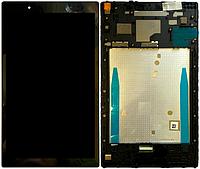 Дисплей модуль тачскрин Lenovo Tab 4 8 TB-8504X LTE/8504N черный с зеленым шлейфом в рамке