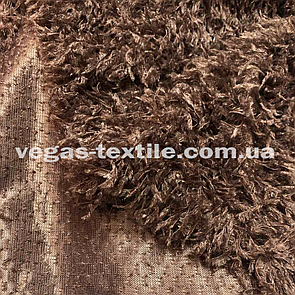 Тканина з імітацією штучного страусячого пір'я Кава з молоком