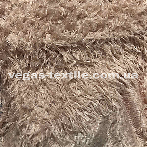 Тканина з імітацією штучного страусячого пір'я Бежевий