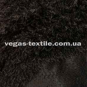 Тканина з імітацією штучного страусячого пір'я Чорний