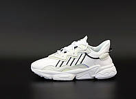 Мужские Кроссовки Adidas Ozweego Reflective "White Black" - "Белые Чёрные", фото 1