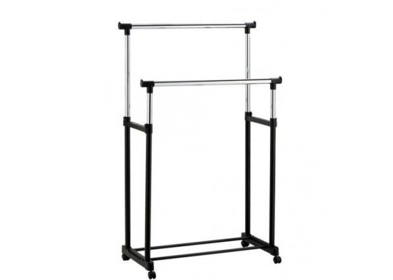 Телескопическая Стойка-вешалка Double Pole Clothes Horse Mini для ...