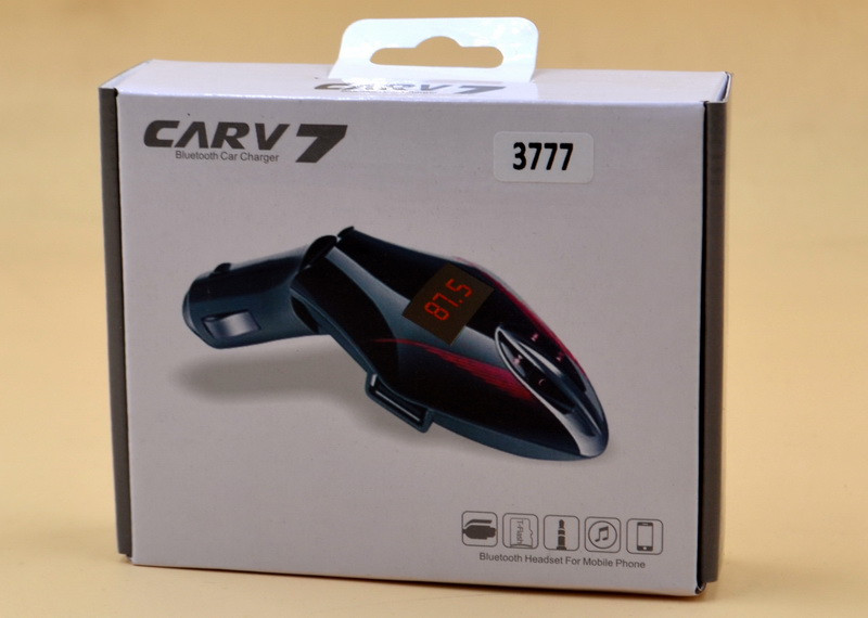 FM-модулятор автомобільний CARV-7 (трансмітер), MP3, USB2.0, Micro SD/TF