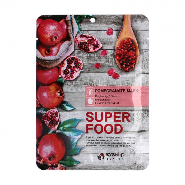 Маска тканинна для обличчя з екстрактом граната  Eyenlip Super Food Pomergranate Mask 23 мл, фото 1