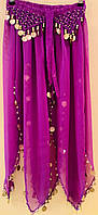 Юбка-пояс для танцев со звенящими монетками Фиолетовый