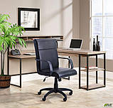 Офісне крісло AMF Фаворит пластик чорний на механізм гойдання Tilt, фото 6