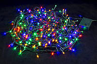 Гирлянда светодиодная нить для декора Мульти 35 м 500 LED от сети черный провод
