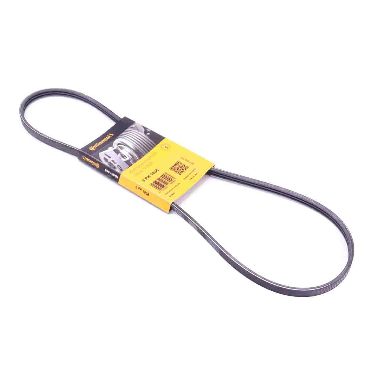 Ремінь 3PK1038 Contitech (Німеччина) генератора поліклинові | многоручейковый 3РК 1038