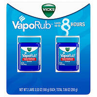 Мазь від застуди та кашлю, Vicks VapoRub для розтирання грудей, Вікс 200г