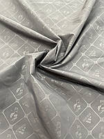 Подкладочная ткань (ш 145 см) Клетка Adidas серая для пошива одежды, поделок, кожгалантереи
