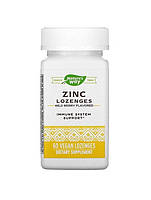 Цинк леденцы для взрослых со вкусом лесной ягоды, Zinc Lozenges Wild Berry Flavored, Nature's way, 60 шт