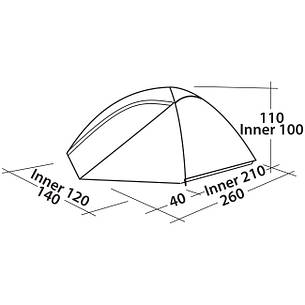 Намет двомісний Easy Camp Meteor 200 Rustic Green (120392), фото 2