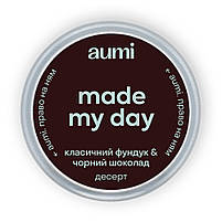 Десерт AUMI "Made my day" фундуково-шоколадний, 50г, банка СКЛЯНА, фундучна паста з чорним шоколадом, фото 3