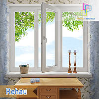 Пластиковые трехстворчатые окна Rehau 70