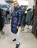 Зима 2022, жіноче зимове пальто clasna з екошкірою на кишенях cw21d8090cw M, L, Xl, XXL, фото 3