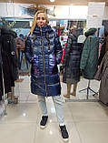 Зима 2022, жіноче зимове пальто clasna з екошкірою на кишенях cw21d8090cw M, L, Xl, XXL, фото 2