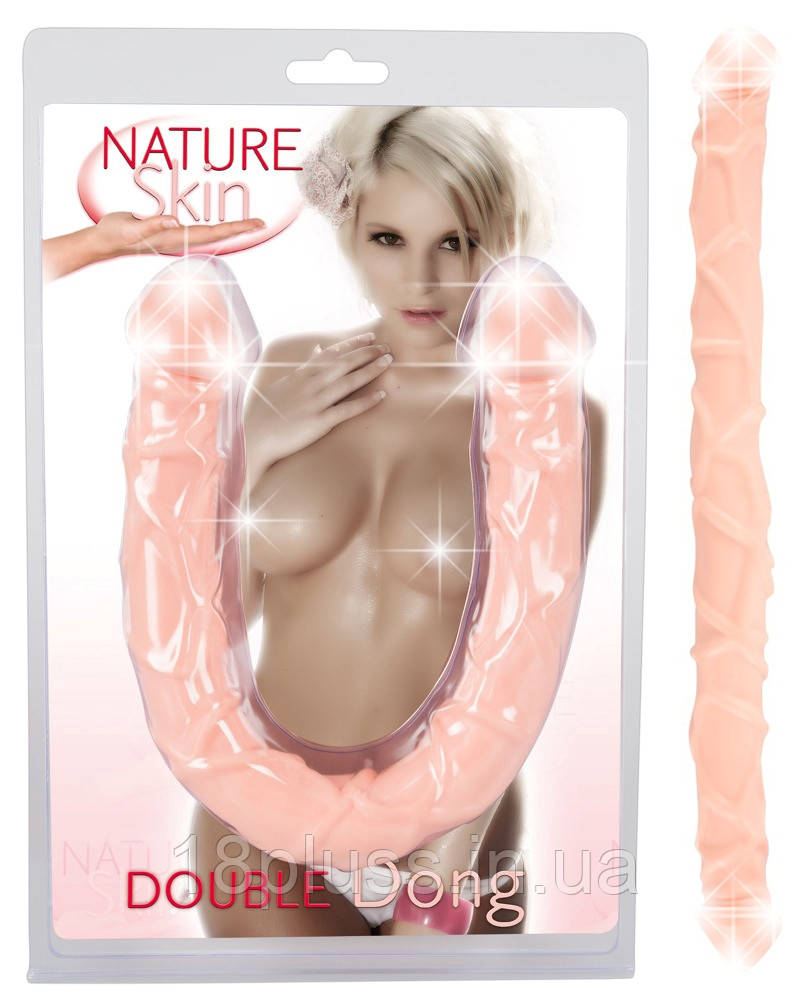 Двосторонній фалоімітатор Nature Skin Double Dong Skin, фото 1