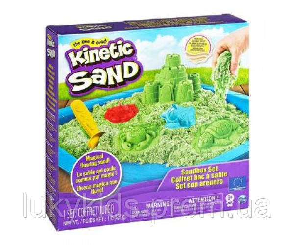 Набір кінетичного піску Kinetic Sand Замок з піску зелений 454 г (71402G)